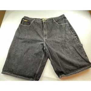 Vintage Black Denim Skater Shorts Cargo Size 46 Heavy Denim NU Wear
